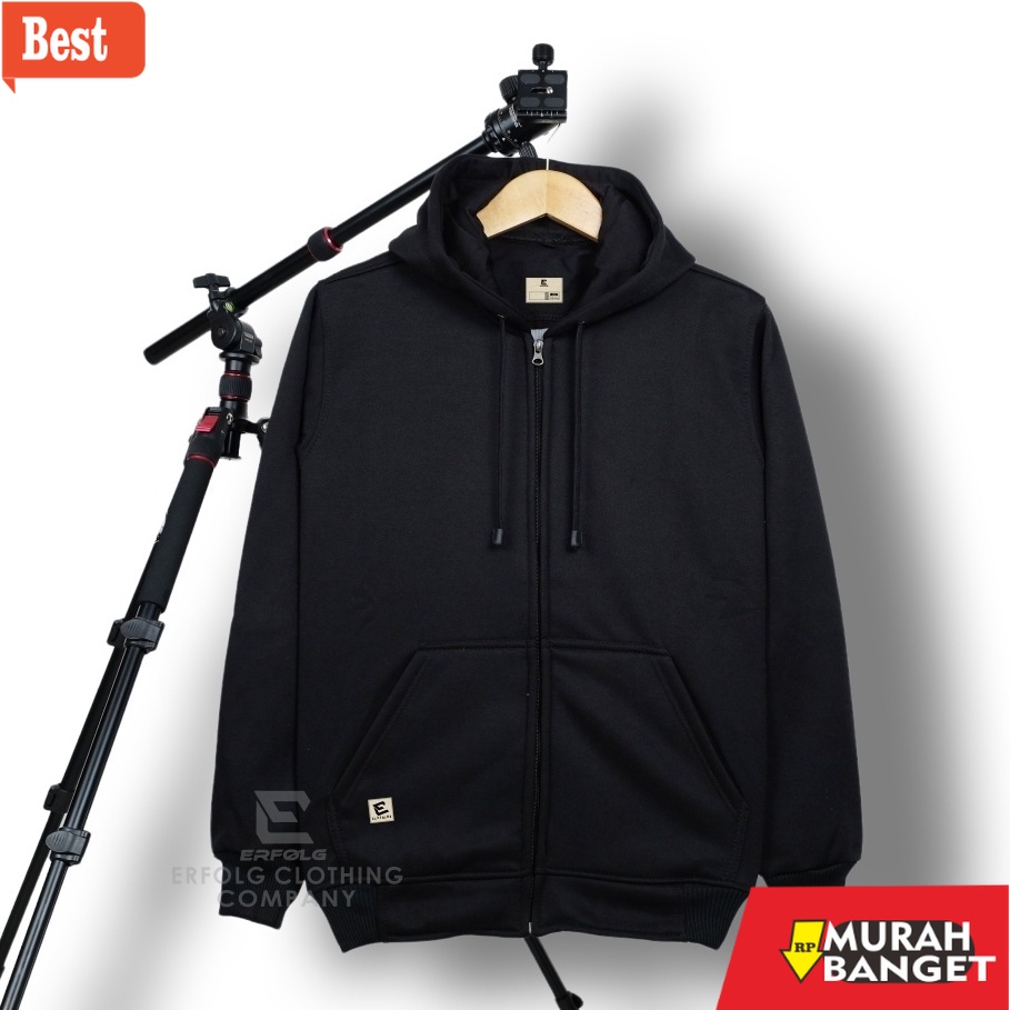 Outer pria  ukuran besar- Jaket Pria Hoodie Zipper Unisex Jumbo Sweater Cowok Distro Resleting Bahan