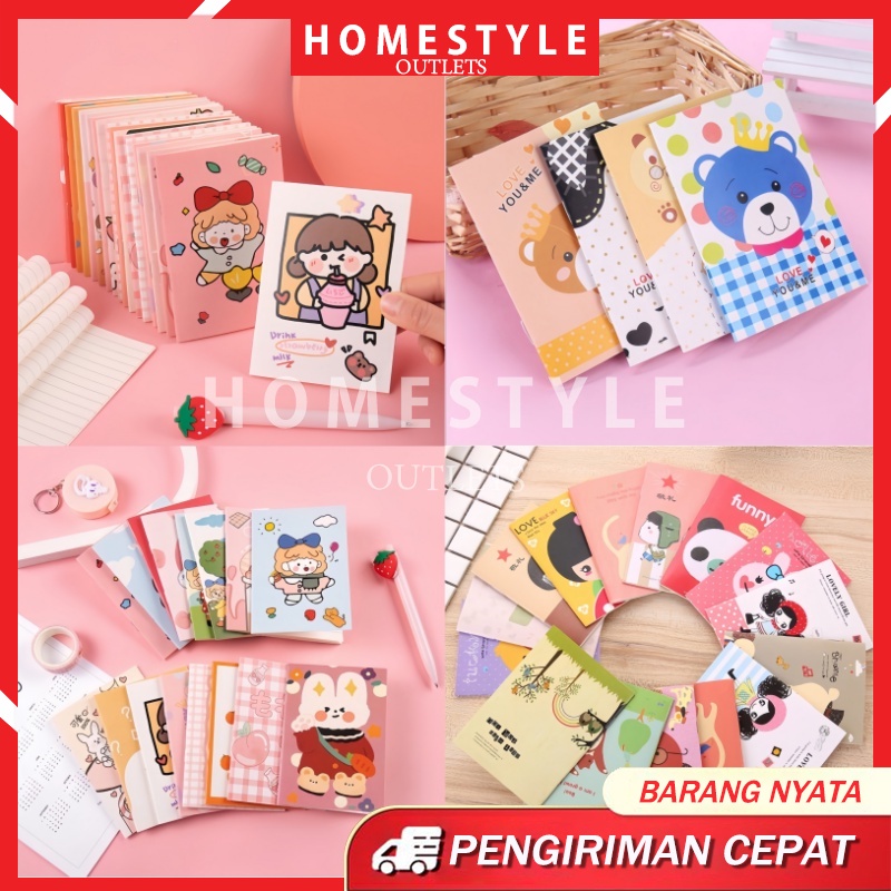 BUKU TULIS MINI MOTIF KARTUN NOTEBOOK MINI CARTOON MINI BOOK NOTEPAD KARAKTER BUKU TULIS MEMO KECIL MURAH IMPORT