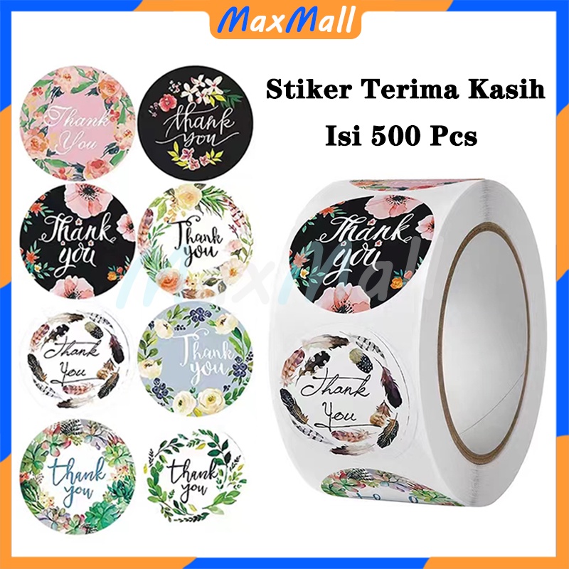 

Self Adhesive Seal Label Roll Sticker Thank You Stiker Terima Kasih Stiker Tempel Stiker Label Thx For Ur Order Sticker Thankyou