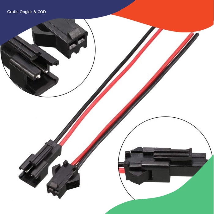 Socket Terminal Kabel JST SM 2P Male Female Connector
