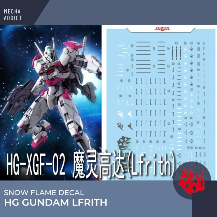 Water Slide Decal HG Gundam Lfrith by Flame Snow