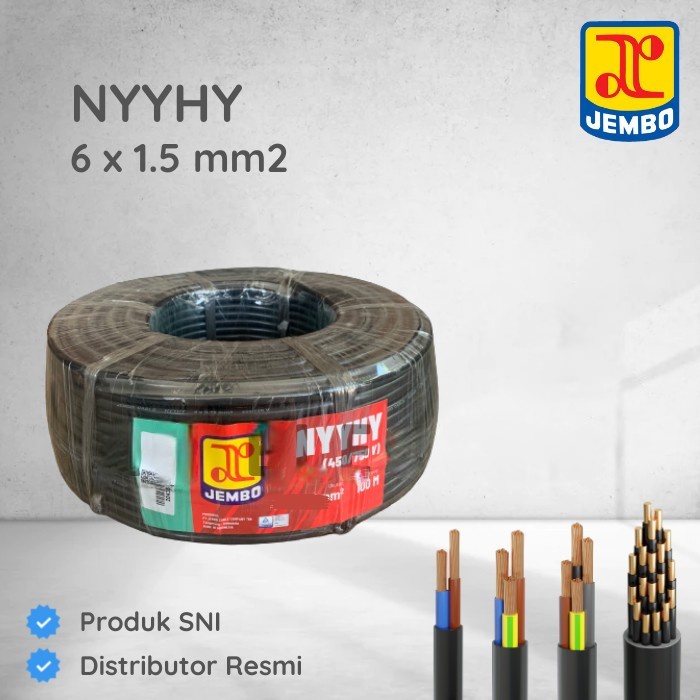 KABEL NYYHY 6X1,5MM 6X1,5 MM 6X1.5 JEMBO METERAN ECERAN POTONGAN | By DistributorKabelJakarta