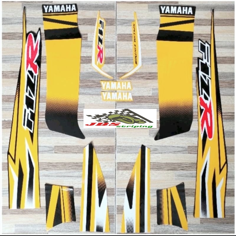 striping  yamaha f1z r fiz r special edition kuning hitam stiker lis f1zr fiz r fis r