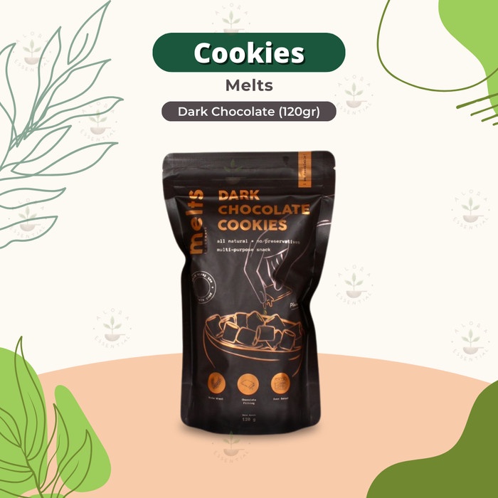 

Melts Dark Chocolate Cookies Pouch 120gr - Cookies Coklat Sehat Diet