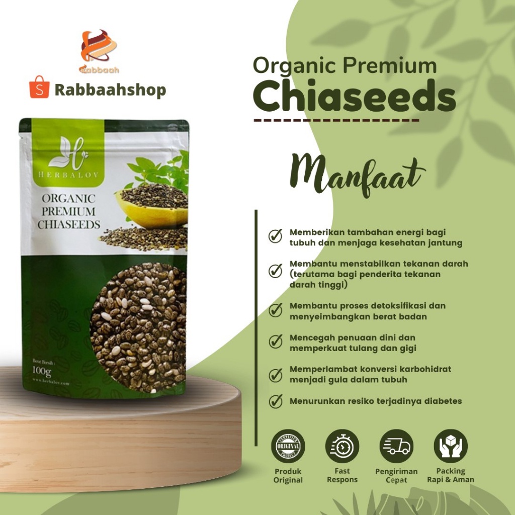 

HERBAMOUR STOKIS - HERBALOV CHIASEED ORGANIK PREMIUM MENSTABILKAN TEKANAN DARAH DIET SEHAT DBH