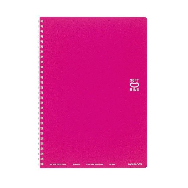 

KOKUYO Soft Ring notebook B5 6mm ruled w/dot-lines 36lines -40SHEETS - Light green