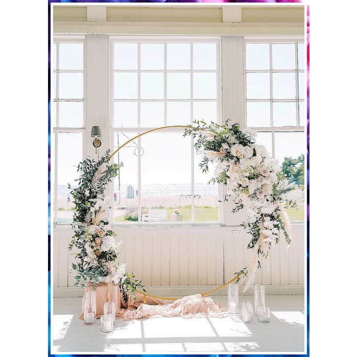 DEKORASI LAMARAN DAN PERNIKAHAN SIMPLE ELEGANT MODEL LINGKARAN