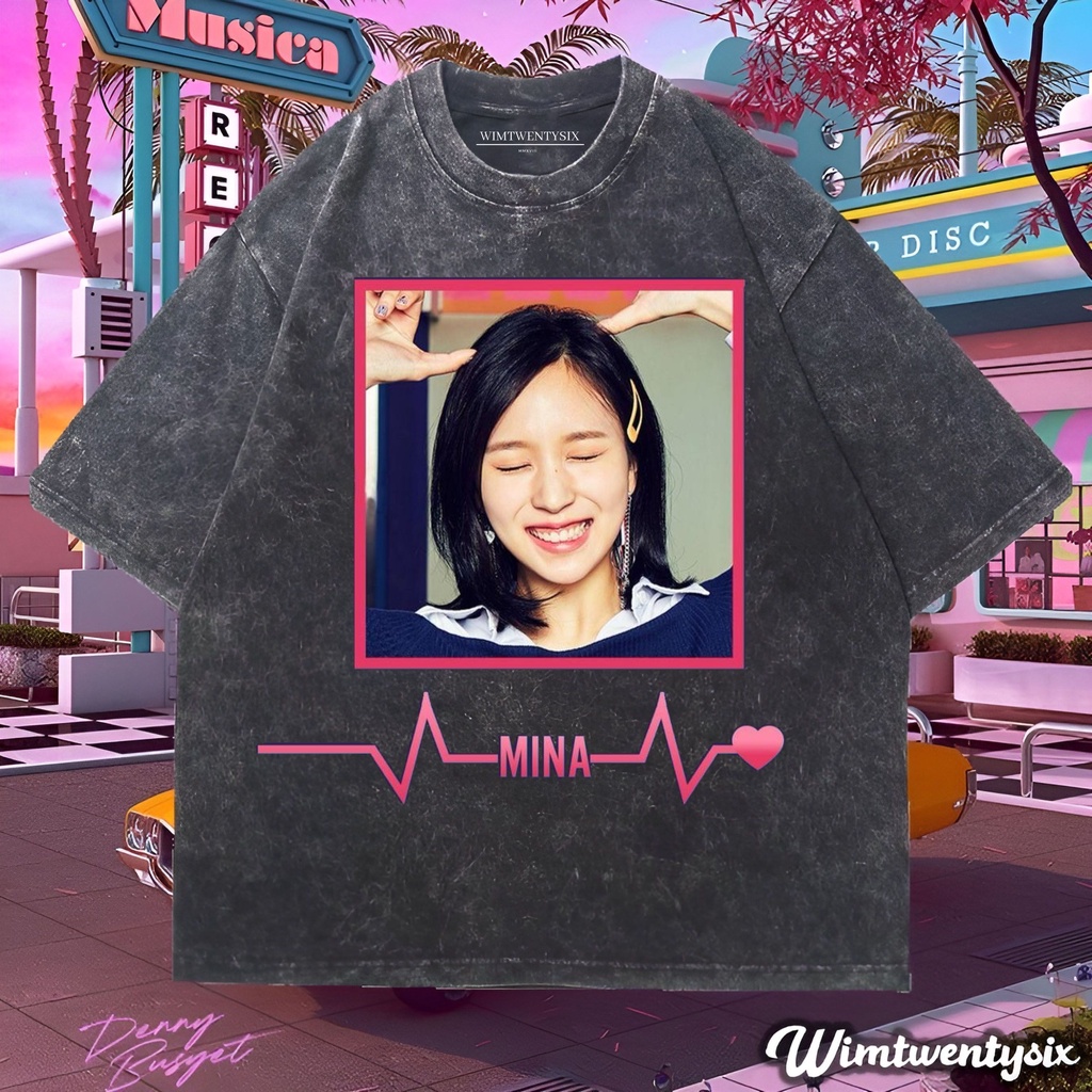 Wimtwentysix “twice mina signal” kaos oversized washing | vintage tee