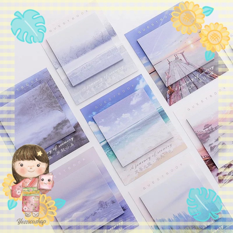 

sticky notes scenery untuk planner, diary, scrapbook