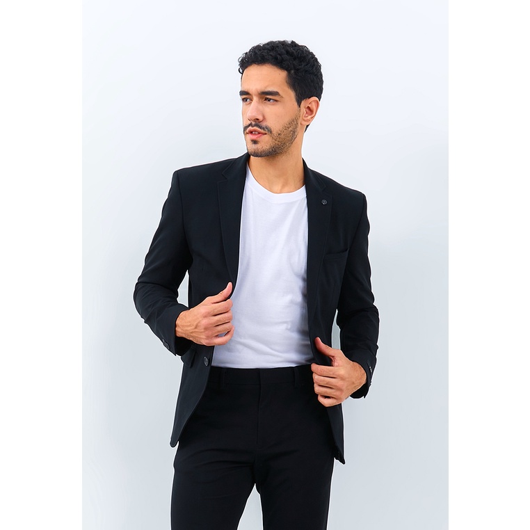 JOBB Northwest Blazer Pria Slim Fit Hitam
