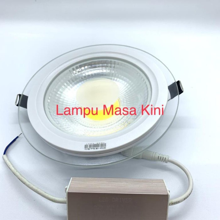 Lampu downlight Led Panel Bulat lis kaca 10watt Inbow SkyLed warmwhite