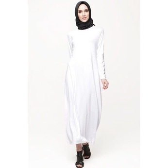 Inner Manset Gamis Putih Inner Dress Dalaman Manset Daleman Putih - Hitam