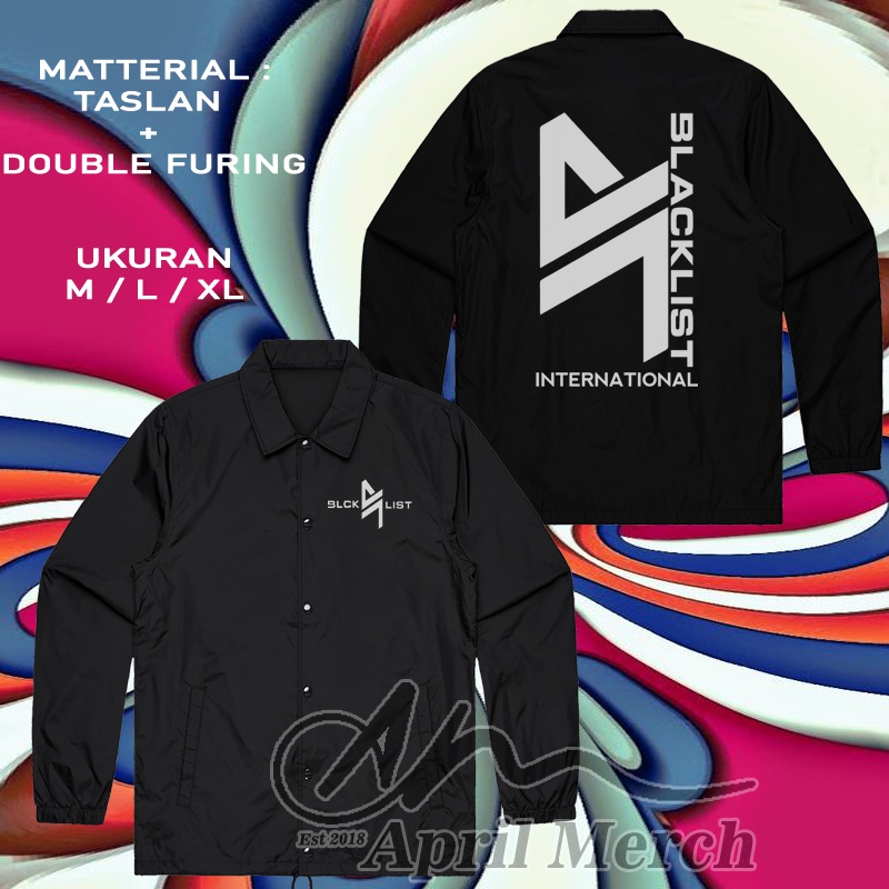 jaket coach blck list - jaket coach blacklist international - coacah jaket parasut Parasut