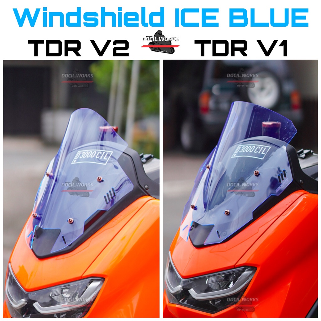 Visor Windshield TDR SIRIP ICE BLUE Nmax New Nmax 2020 Windshield Nmax Old Model TDR V2 V1