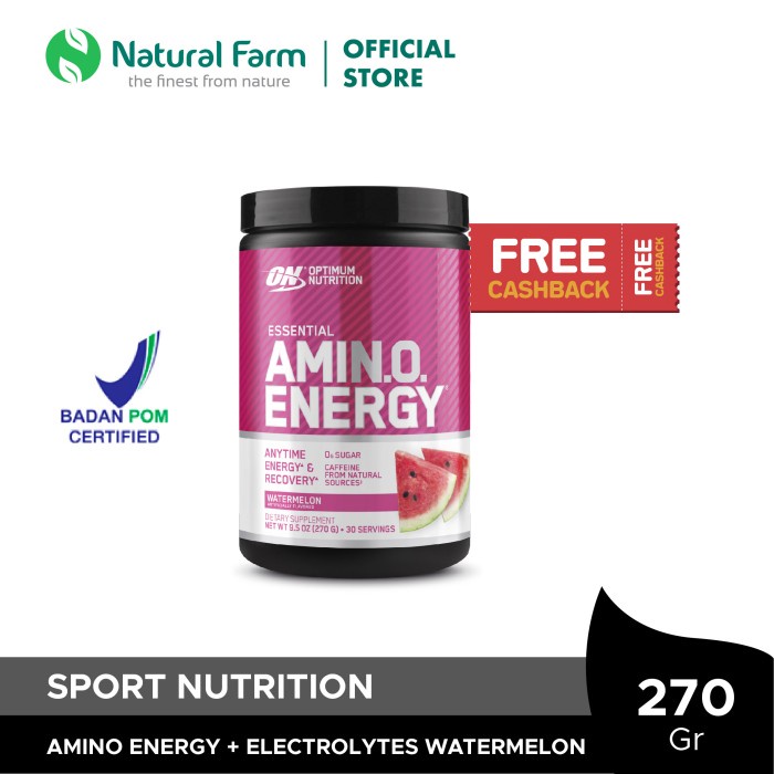 Optimum Nutrition Amino Energy Watermelon 270gr