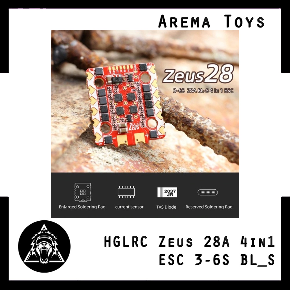 HGLRC Zeus 28A 4in1 ESC 3-6S BL_S for FPV Racing Drone