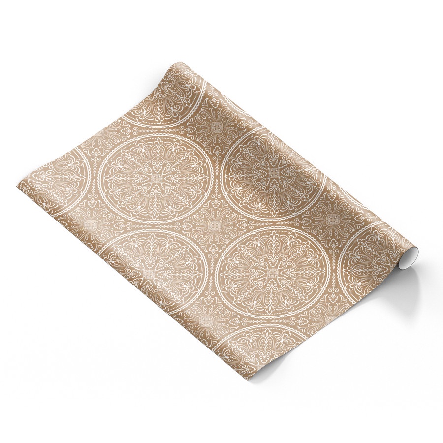 

Kertas Kado Premium Motif Batik Bunga Coklat