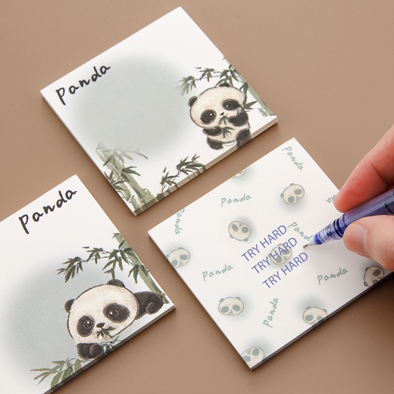 

COD✨Panda Memo Book Tearable Sticky Note Creative Memo Cartoon Cute Booklet