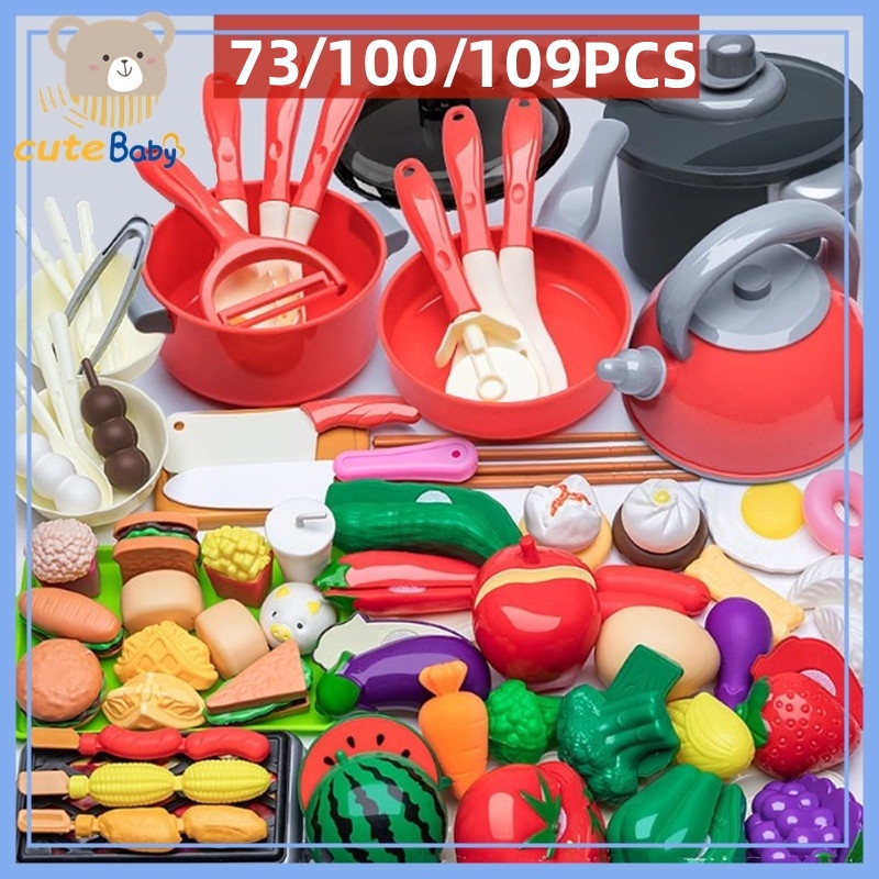 109pcs mainan masak masak /mainan masak /Set Masak masakan/ mainan dapur /Perempuan mainan masak/mas