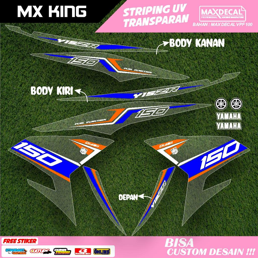 STRIPING TRANSPARAN MXKING FACELIFT LIS STIKER UV ALL NEW MXKING SEMI FULL CUSTOME VARIASI DESAIN TE