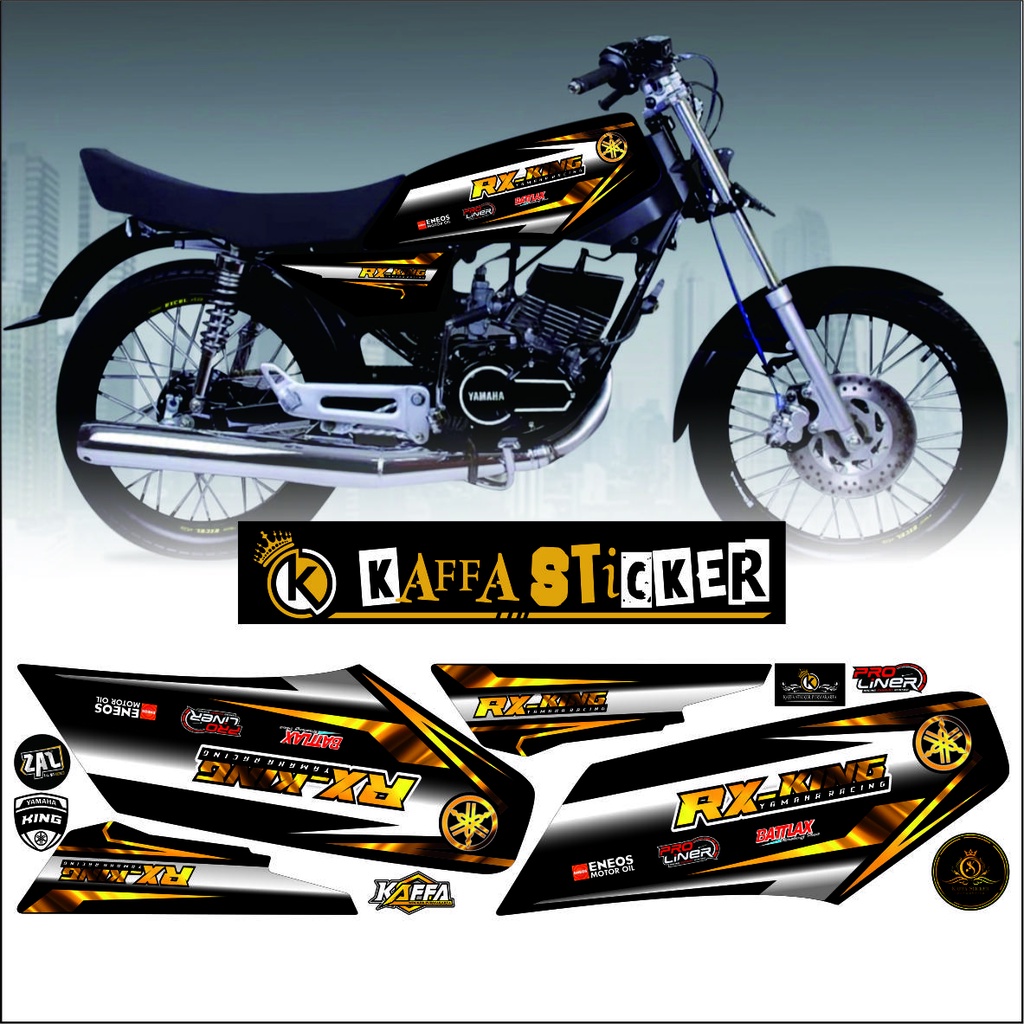 STIKER MOTIP Striping Rx King - Stiker Variasi List Motor Rx King Racing Gold STIKER VARIASI