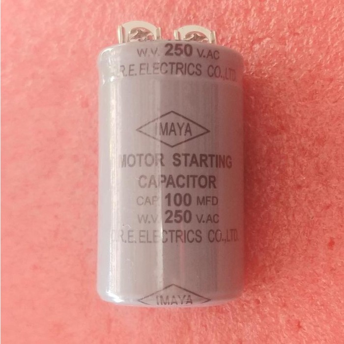Elco Kapasitor Bulat 100uf 250V AC-VAC IMAYA ELEKTROT PART