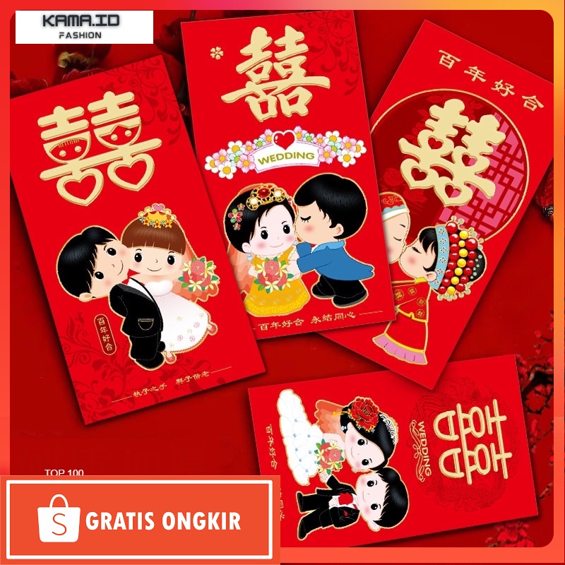

Angpao Imlek / Angpao Wedding Nikah Shuang Xi SuangXi Bahagia Kawin 2024 Dragon Naga