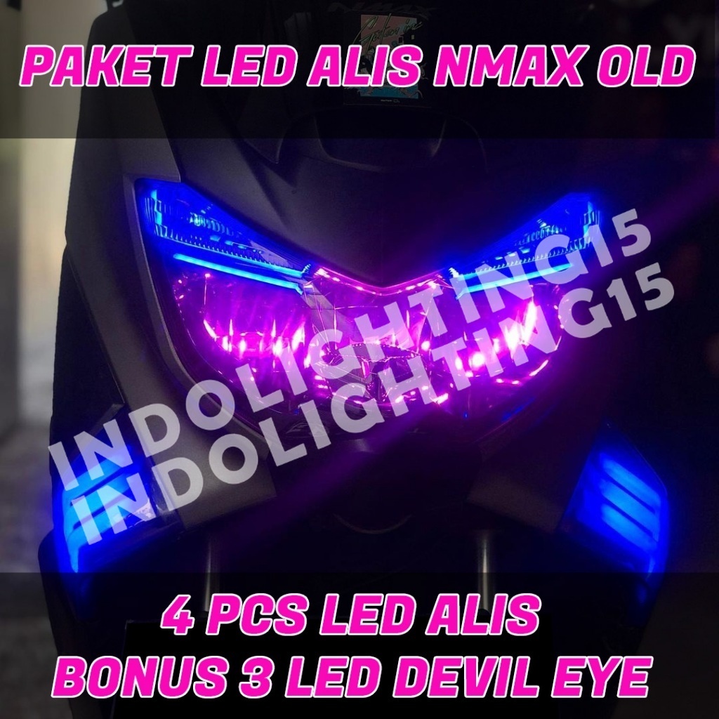 LAMPU ALIS NMAX OLD BONUS DEVIL EYE TIDAK BERBINTIK LAMPU VARIASI NMAX OLD LAMPU ALIS HEADLAMP LAMPU