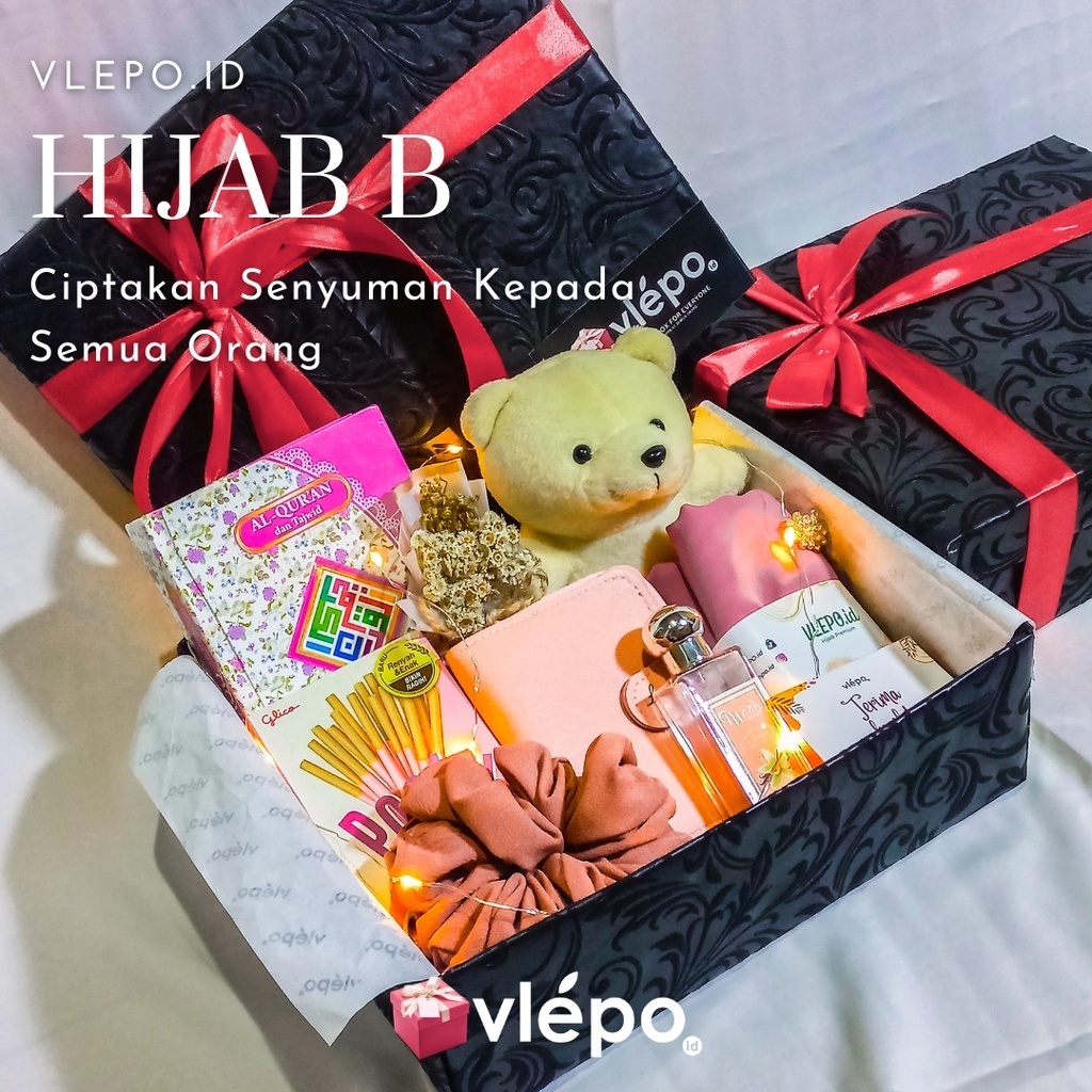 (VLEPO HIJAB B) Kado Special Cewek Kado Ulang Tahun Anniversary Hadiah Ulang Tahun Hampers Gift Box 