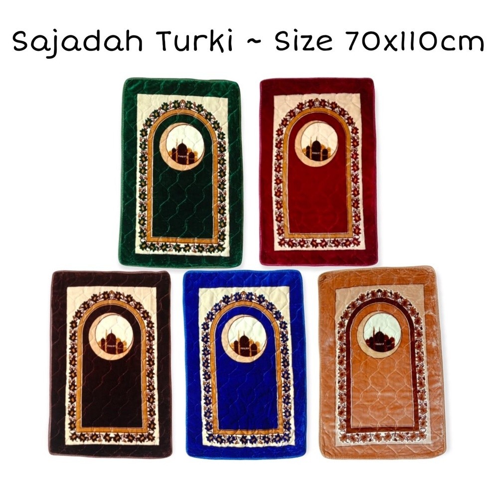 [COD] SAJADAH TEBAL SAJADAH TURKI  PREMIUM dan LEMBUT UKURAN 70x110cm