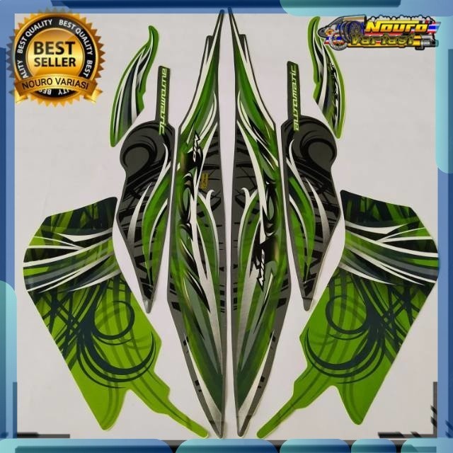 Stiker striping yamaha mio soul 2009 2010 hijau   mantap bagus