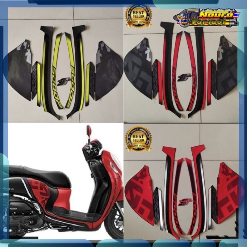 Stiker stiker striping motor honda scoopy 2021   standar bagus