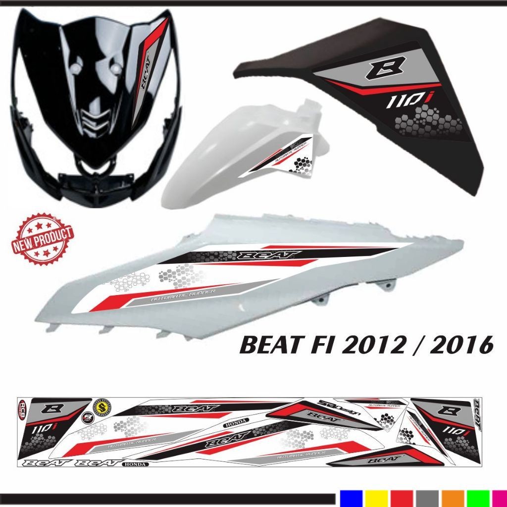 VARIASI KEREN VARIASI STIKER HONDA BEAT FI 2013 /STIKER BEAT FI 2015 STIKER STRIPING