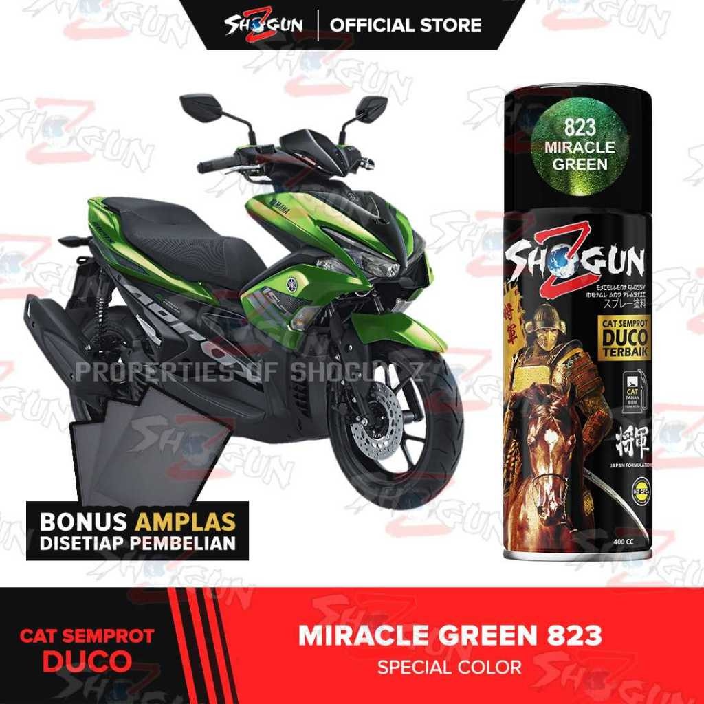 Ready Cod Cat Semprot Motor Shogun Z Paint Bunglon Shogun Z Miracle Green 823 - Cat Bunglon Hijau Ca