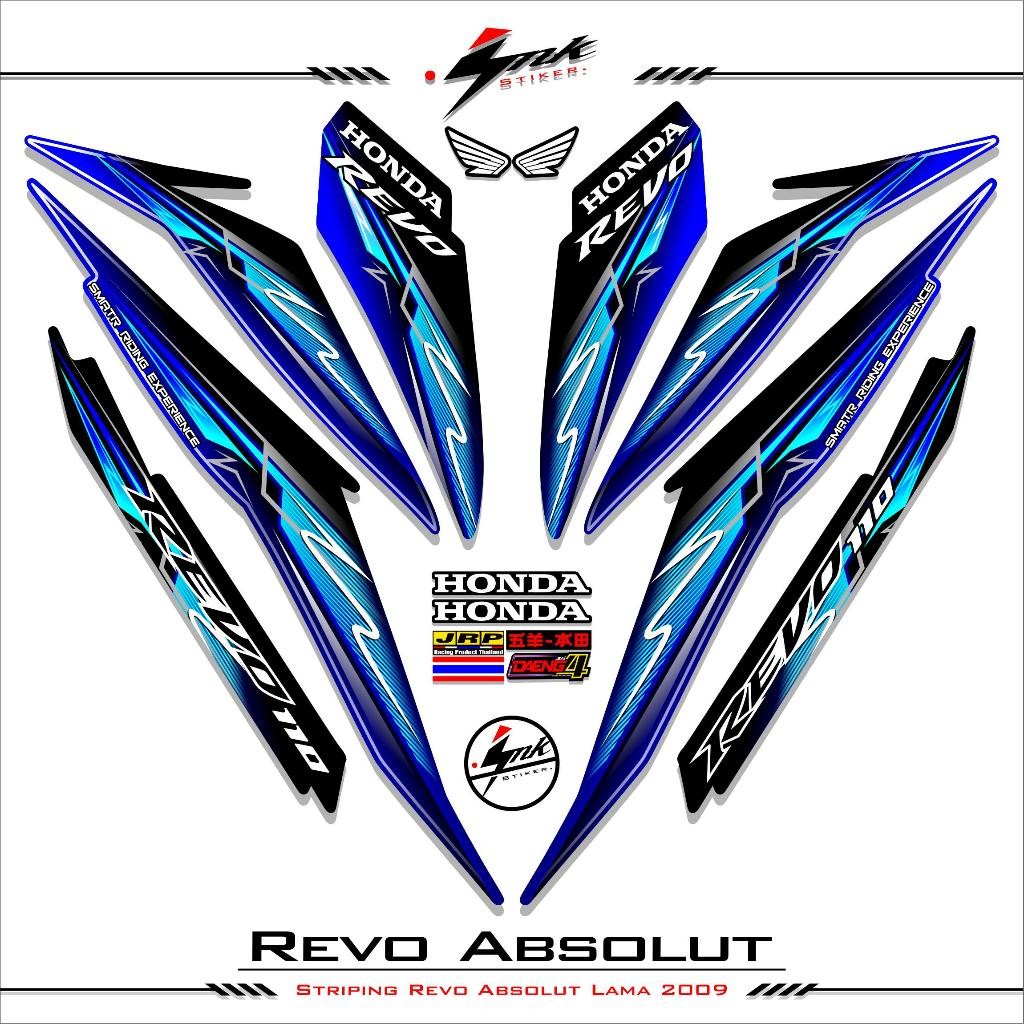 Stiker Striping Honda Revo Absolut Lama 2008 2009 Striping Revo Variasi Sticker Revo Lama