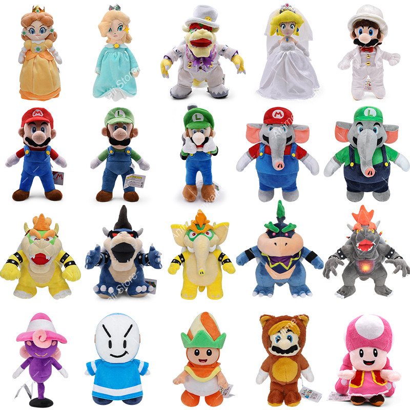Hot Game Mario Bros Plush Doll Cute Mario Luigi Princess Peach Daisy Rosalina Elephant Bowser Bowser