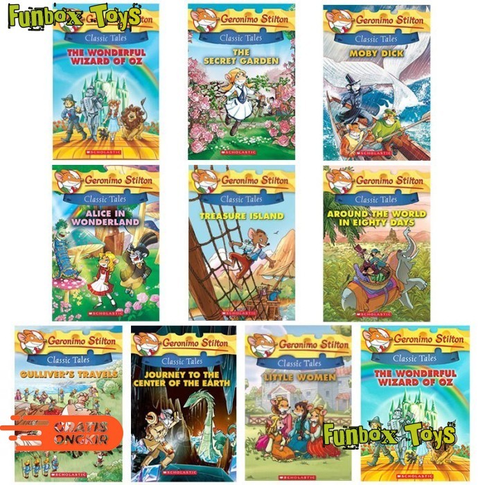 Geronimo Stilton Classic Tales Set of 10 Books Imported English Book Buku Impor Anak Inggris