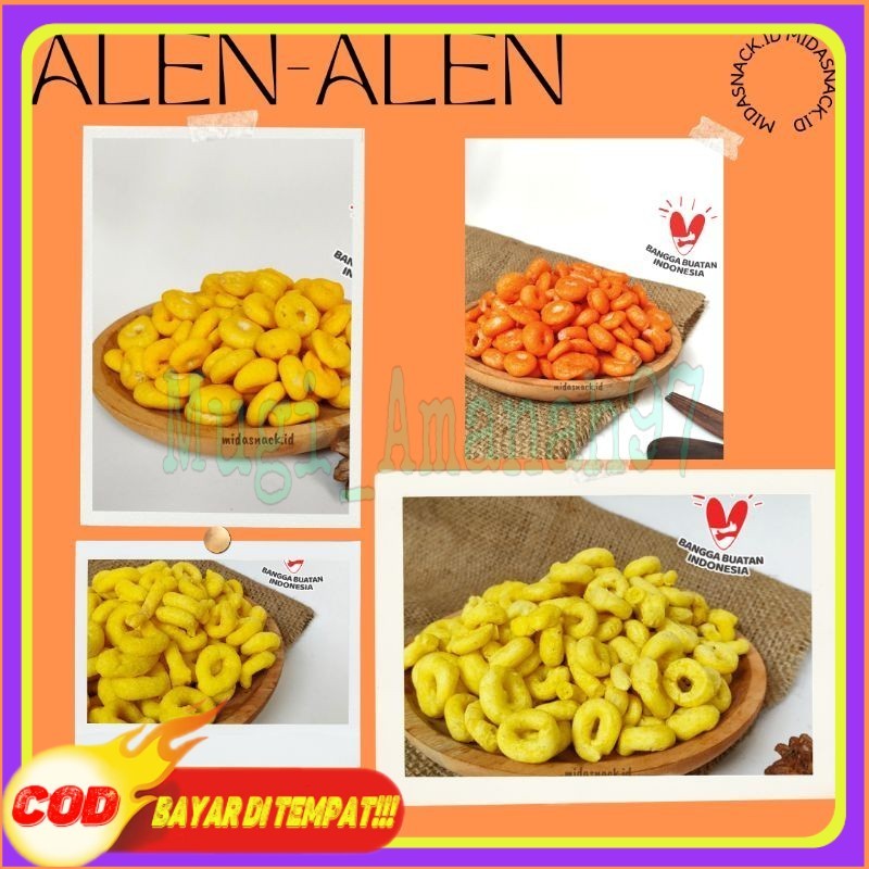 

Alen Alen 1 kilogram makanan ringan Original,jagung manis,balado pedas cemilan oleh oleh khas Trenggalek snack kiloan enak murah renyah