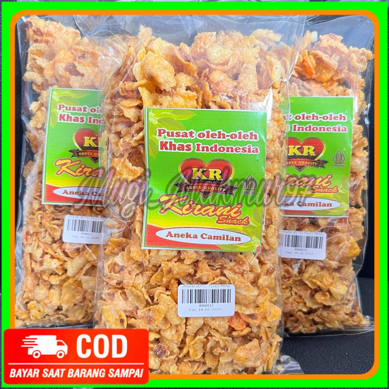 

Keripik Jagung Geprek Gurih Pedas Manis