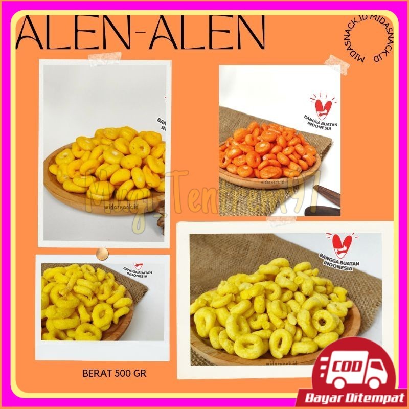 

Alen Alen 1 kilogram makanan ringan Original,jagung manis,balado pedas cemilan oleh oleh khas Trenggalek snack kiloan enak murah renyah