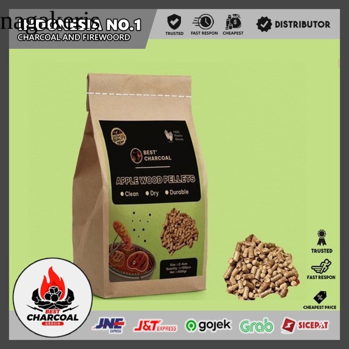 

Kayu Bakar Wood Pellets Apple Nangka Rambutan Cherry Premium Ekspor A+ - Wood Pellets, K.Apel 1 Kg laris