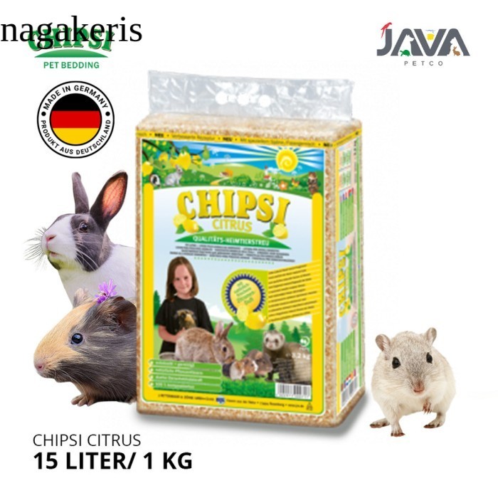 

CHIPSI Citrus - Serbuk Kayu Alas Kandang Burung Hamster/Marmut 1kg murah sekali