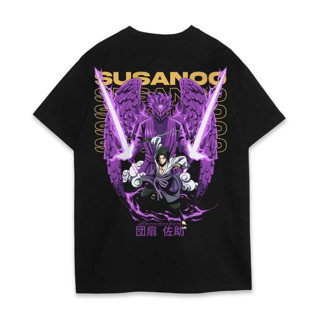 T Shirt kaos anime Uciha sasuke susano Kaos Katun 24s