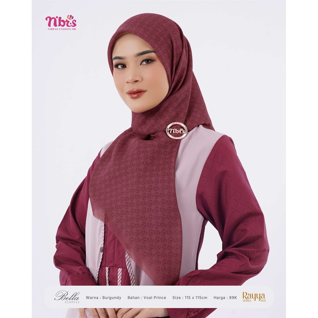 Nibras Hijab Segi Empat Bella Scarves| Hijab Segi Empat Premium Nibras Terbaru 2025|