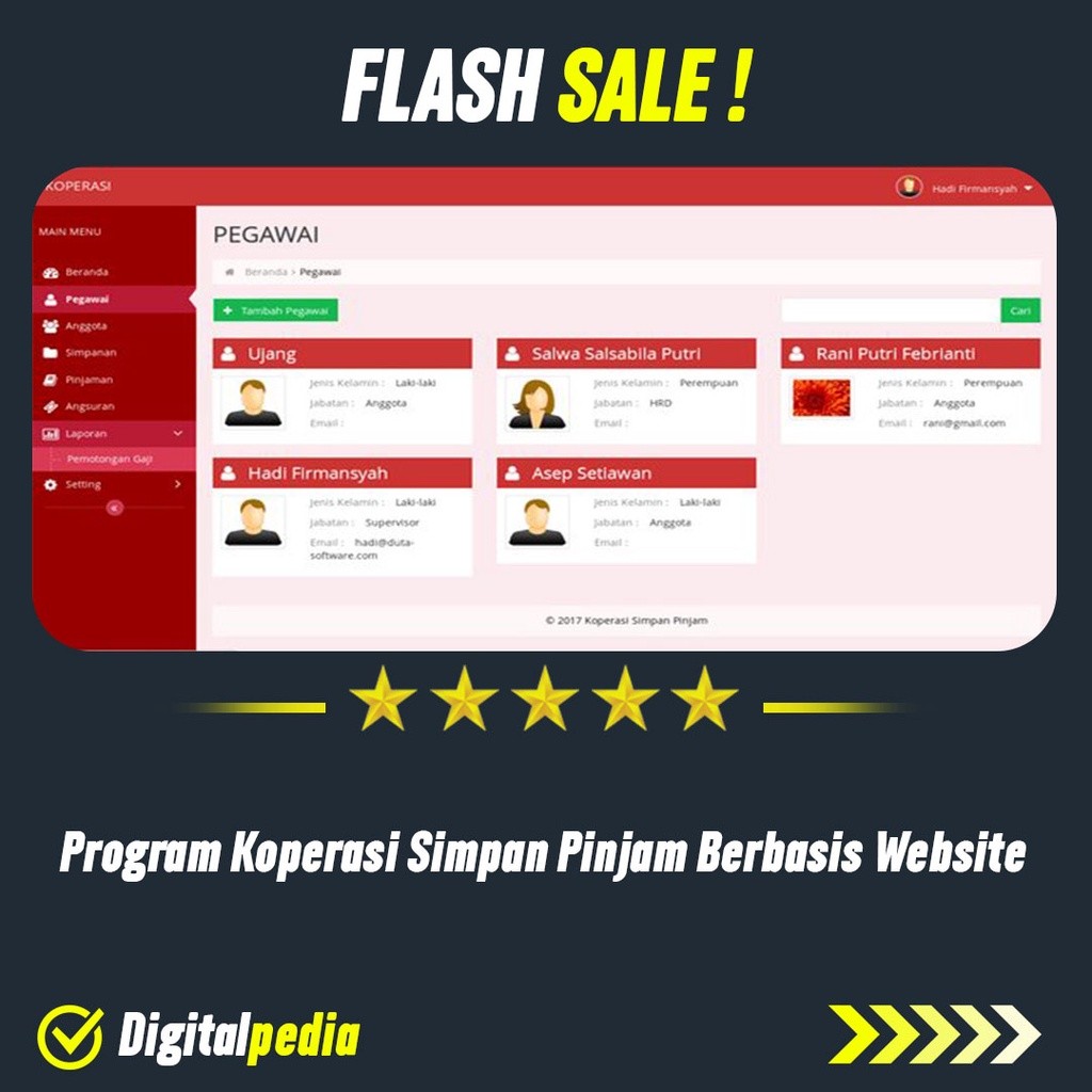 Program Koperasi Simpan Pinjam Berbasis Website Web Full Version