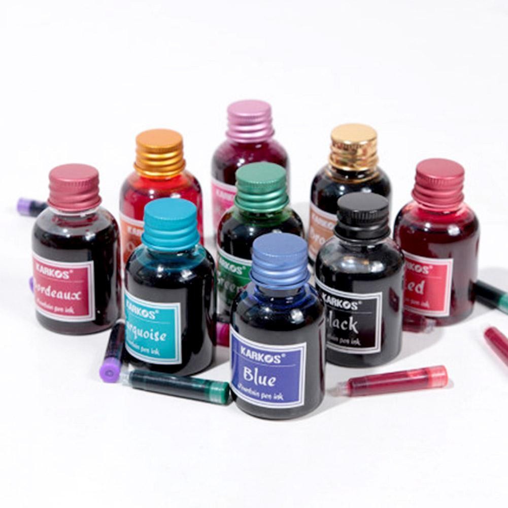 

1 Bottle Pure Colorful 30ml Fountain Pen Ink Universal Refill Ink Stationery School Brand New Product Peace And Happiness
