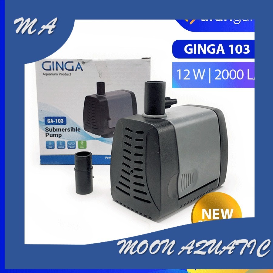 Pompa Aquarium Kolam Celup Water Pump GINGA GA 103 Low Watt