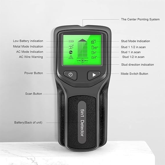 

Wall Scanner Deteksi Jalur Kabel Detektor Besi Kayu Pipa Stud HW430