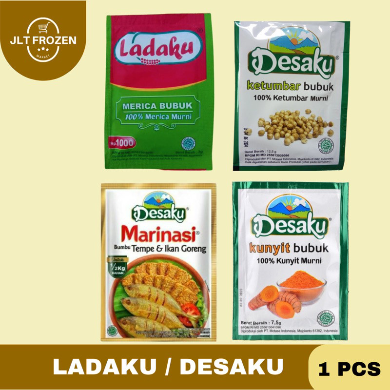 

Ladaku Mericak Bubuk / Desaku Bumbu Marinasi Tempe Ikan / Desaku Kunyit Bubuk / Desaku Ketumbar Bubuk - 1 pcs