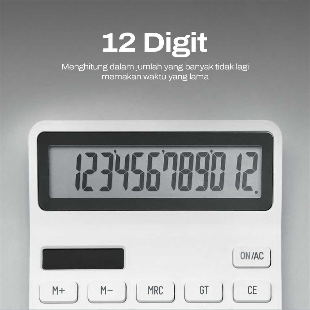 

Kalkulator 12 Digit Dual Power Solar Battery - K1412 Kaco LEMO